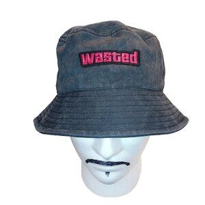 Bucket Hat Wasted GTA Themed Gray